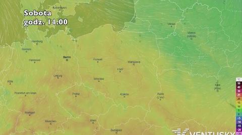 Prognoza temperatury na pięć dni (ventusky.com)