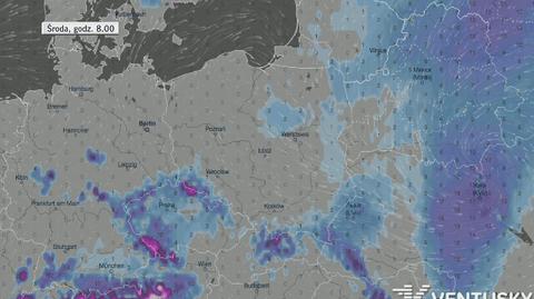 Prognozowana pokrywa śniegu na środę