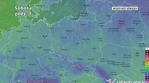 Prognozowana temperatura w ciągu kolejnych dni (Ventusky)