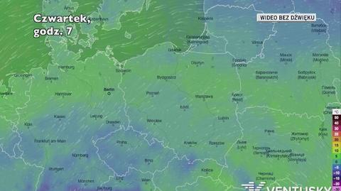 Prognozowana temperatura w kolejnych dniach (Ventusky)