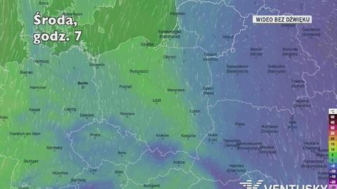 Prognozowana temperatura w kolejnych dniach (Ventusky.com)