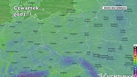 Prognozowana temperatura w kolejnych dniach (Ventusky.com)