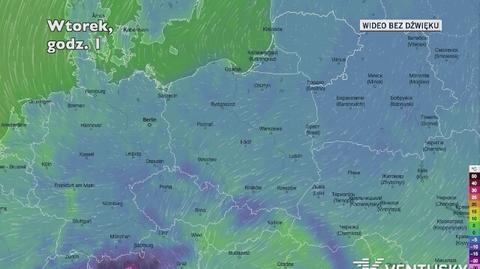 Prognozowana temperatura w kolejnych dniach (Ventusky.com)