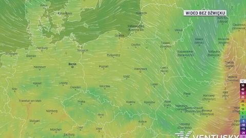 Prognozowana temperatura w kolejnych dniach (Ventusky.com)