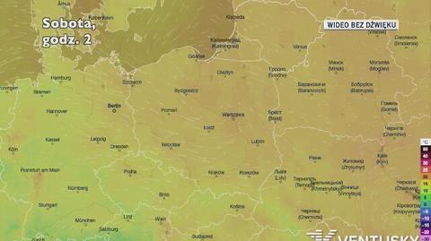 Prognozowana temperatura w najbliższych dniach (Ventusky.com)