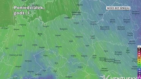 Prognozowana temperatura w najbliższych dniach (Ventusky.com)