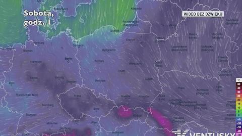 Prognozowana temperatura w najbliższych dniach (Ventusky.com)