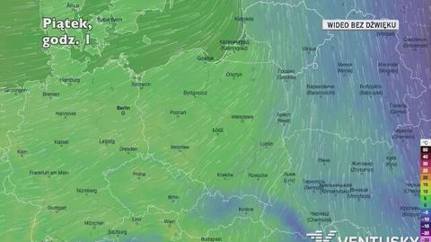 Prognozowana temperatura w najbliższych dniach (Ventusky.com)