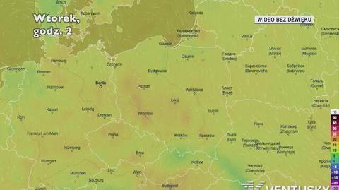 Prognozowana temperatura w najbliższych dniach (Ventusky.com)