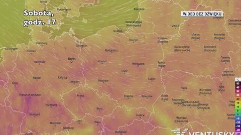 Prognozowana temperatura w najbliższych dniach (Ventusky.com)