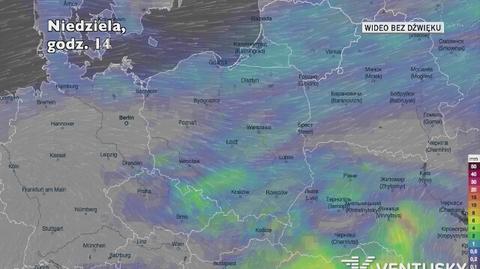 Prognozowane opady na kolejne dni (Ventusky.com)