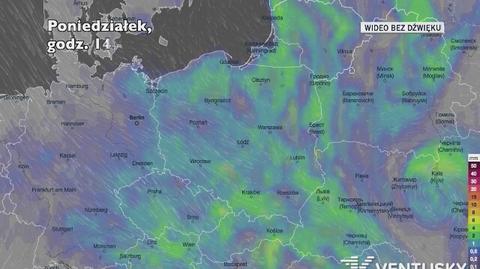 Prognozowane opady na kolejne dni (Ventusky.com)