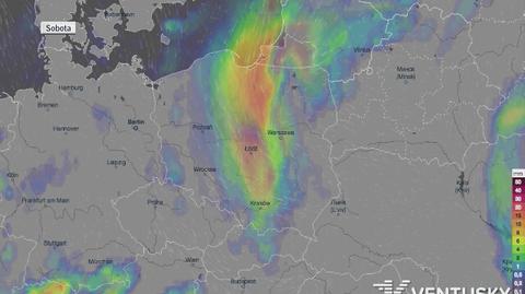 Prognozowane opady na najbliższe 5 dni