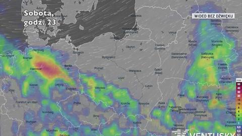 Prognozowane opady w ciągu kolejnych dni (Ventusky.com)