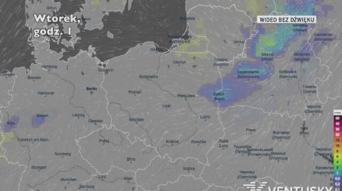 Prognozowane opady w ciągu najbliższych dni (Ventusky.com)