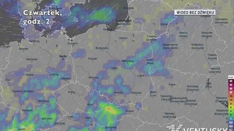 Prognozowane opady w ciągu najbliższych dni (Ventusky.com)