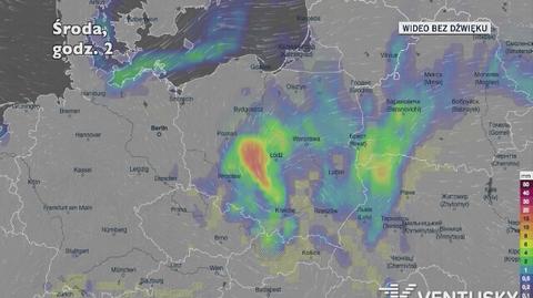 Prognozowane opady w ciągu najbliższych dni (Ventusky.com)