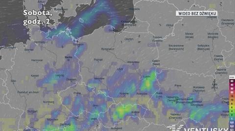 Prognozowane opady w ciągu najbliższych dni (Ventusky.com)