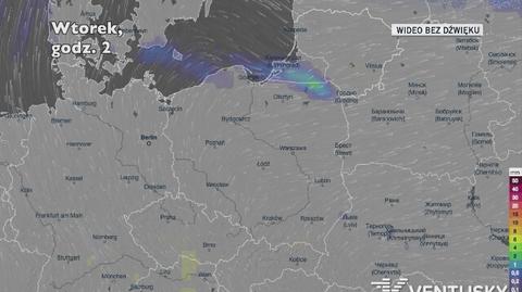 Prognozowane opady w ciągu najbliższych dni (Ventusky.com)