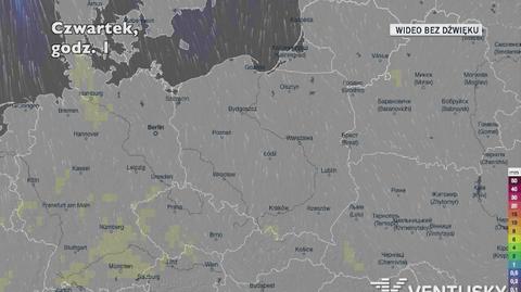 Prognozowane opady w ciągu najbliższych dni (Ventusky.com)