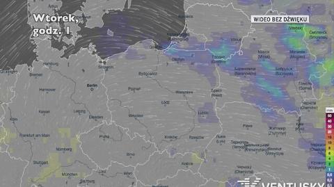 Prognozowane opady w ciągu najbliższych dni (Ventusky.com)