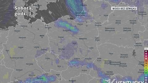 Prognozowane opady w ciągu najbliższych dni (Ventusky.com)