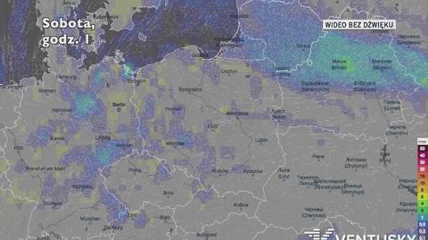 Prognozowane opady w ciągu najbliższych dni (Ventusky.com)