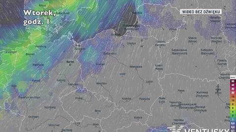 Prognozowane opady w ciągu najbliższych dni (Ventusky.com)