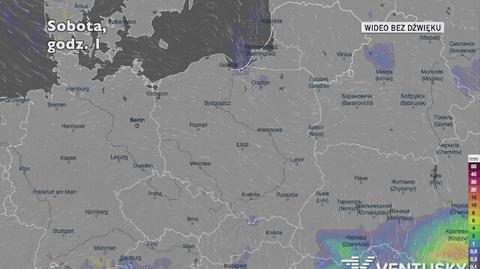 Prognozowane opady w ciągu najbliższych dni (Ventusky.com)