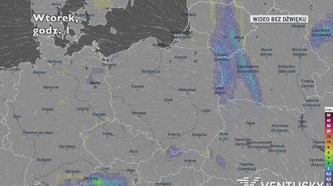 Prognozowane opady w ciągu najbliższych dni (Ventusky.com)