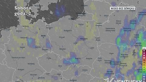 Prognozowane opady w ciągu najbliższych dni (Ventusky.com)