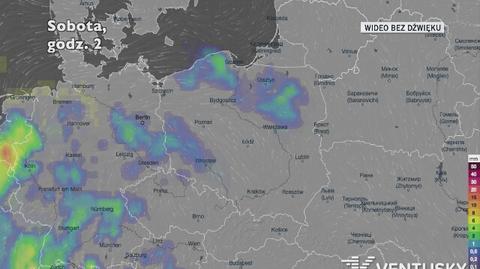 Prognozowane opady w ciągu najbliższych dni (Ventusky.com)