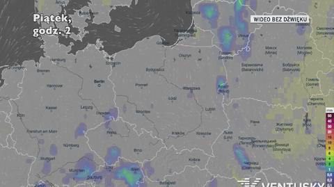 Prognozowane opady w ciągu najbliższych dni (Ventusky.com)