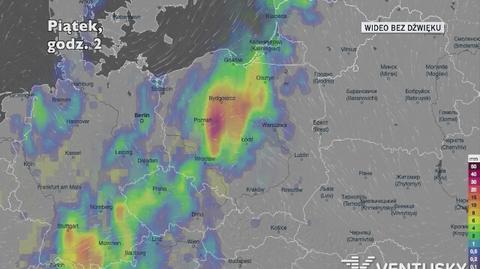 Prognozowane opady w ciągu najbliższych dni (Ventusky.com)