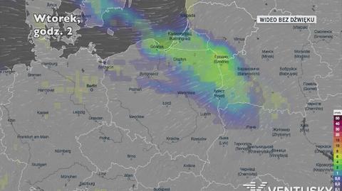 Prognozowane opady w ciągu najbliższych dni (Ventusky.com | wideo bez dźwięku))