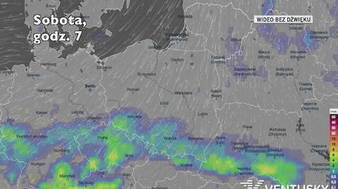 Prognozowane opady w kolejnych dniach (Ventusky.com)