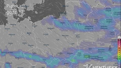 Prognozowane opady w kolejnych dniach (Ventusky.com | wideo bez dźwięku)