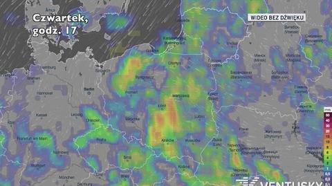 Prognozowane opady w najbliższych dniach