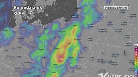 Prognozowane opady w najbliższych dniach