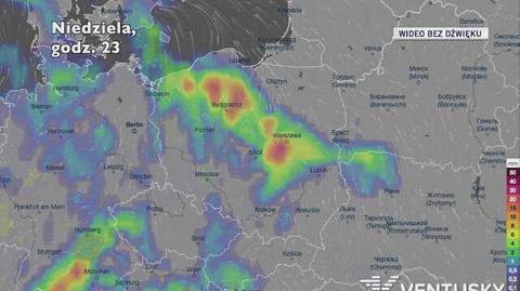 Prognozowane opady w najbliższych dniach