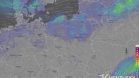 Prognozowane opady w najbliższych dniach (Ventusky.com)