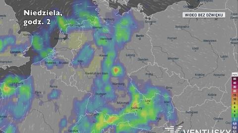 Prognozowane opady w Niemczech w najbliższych dniach