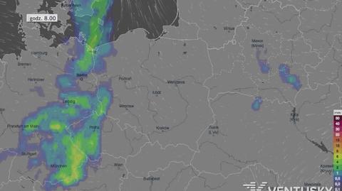 Prognozowane opady w środę oraz czwartek 