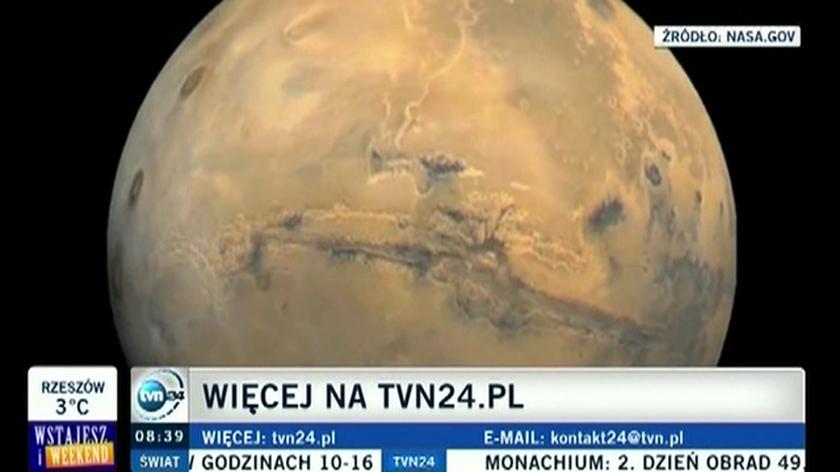 Prywatna firma planuje kolonizację Marsa (TVN24)