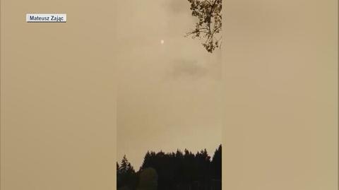 Pył saharyjski na niebie Oxfordshire (wideo archiwalne)