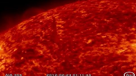 Rozbłysk słoneczny z 24 lutego 2012 (NASA)
