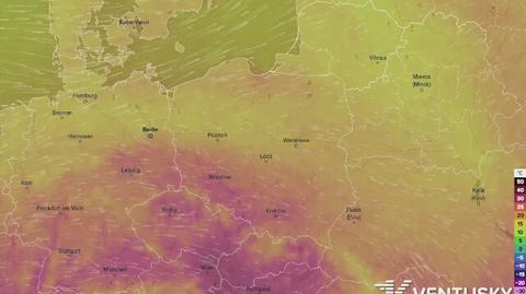 Rozkaład temperatur w najbliższych dniach