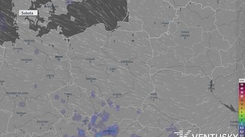 Rozkład i suma opadów w najbliższych dniach (ventusky.com)