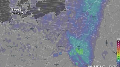 Rozkład i wysokość opadów w najbliższych dniach (ventusky.com)