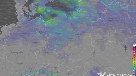 Rozkład opadów w najbliższych dniach